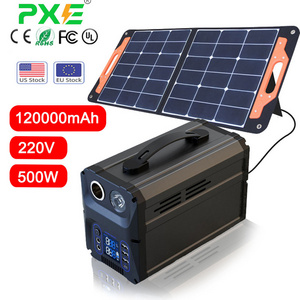 PXE Solar Multifunctional UPS 500W 1000W 120000mAh Mini Power Banks Power Supply EV Charger  / Outdoor Portable Power Station