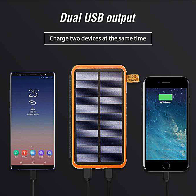 Solar Panels Power Bank 10000mah 20000mah Outdoor Wholesale Portable Charger Mini Powerbank with Solar Panels for Mobile Phone