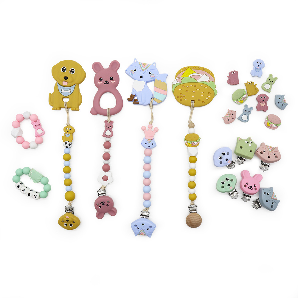 BPA Free silicon food grade baby teether silicone chew beads bulk for baby 15 mm silicone beads bpa free animals