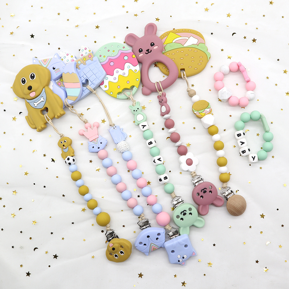 BPA Free silicon food grade baby teether silicone chew beads bulk for baby 15 mm silicone beads bpa free animals