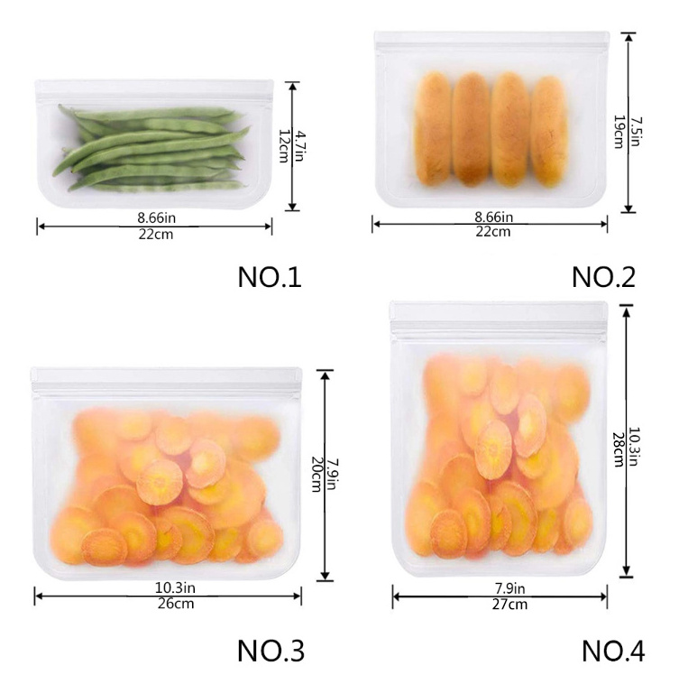 wholesale oem eco bags custom logo silicone peva kitchen freezer food storage vacuum bag