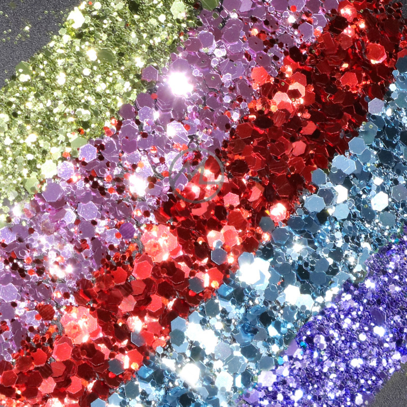 Wholesale Eco Friendly Polyester Flakes Mixed Metallic Chunky Glitters For Face Body Hair Nail Art Tumbler Crafts