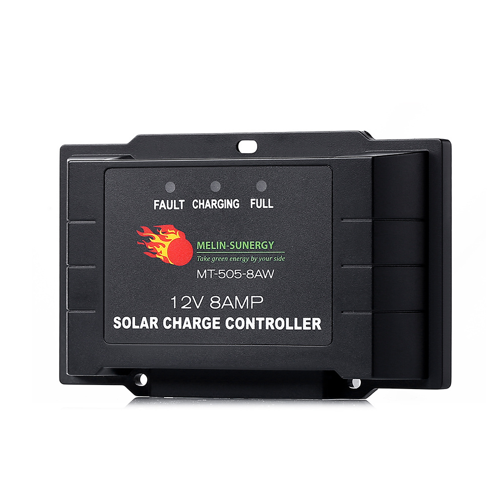 waterproof  solar controller 8a 12a intelligent pwm adjustable solar charge controllers 12v