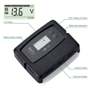 IP65 Waterproof digital 10a 12v charge controller solar charge controller with lan 200amp solar battery charge controller