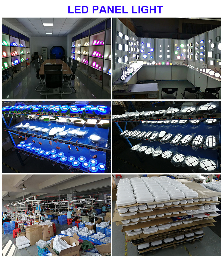 3+3w 6+3w 12+4w 18+6w Double Color Surface Recessed Mounted Slim Round Square Led Panel Light