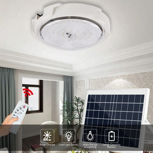 Indoor Solar Ceiling Light with Remote Control Waterproof  Ceiling Solar Light Lamp for Indoor Outdoor Solar Light Home House