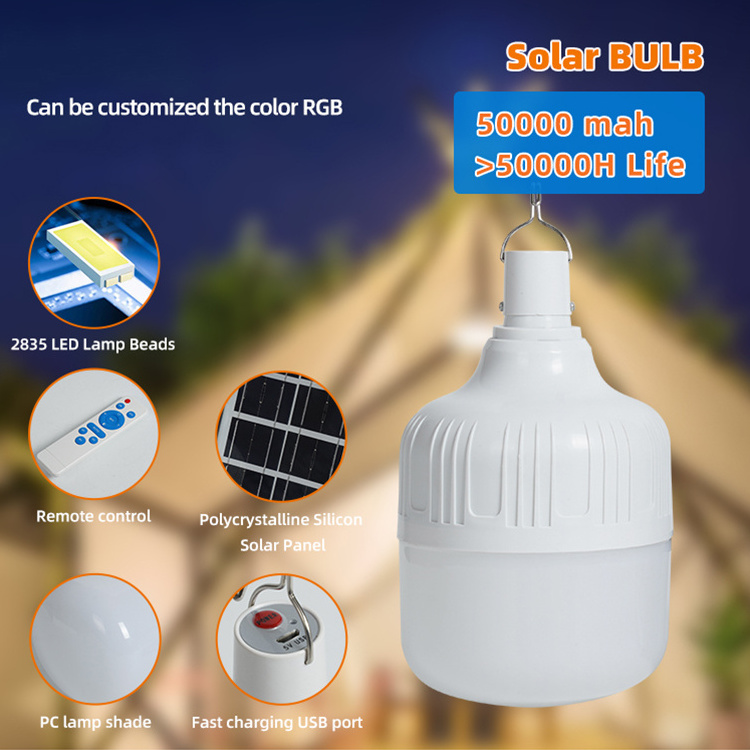 High Quality Outdoor Indoor Wall Solar Led Ceiling Light 50w 100w Solar Light Bulb For Ceiling