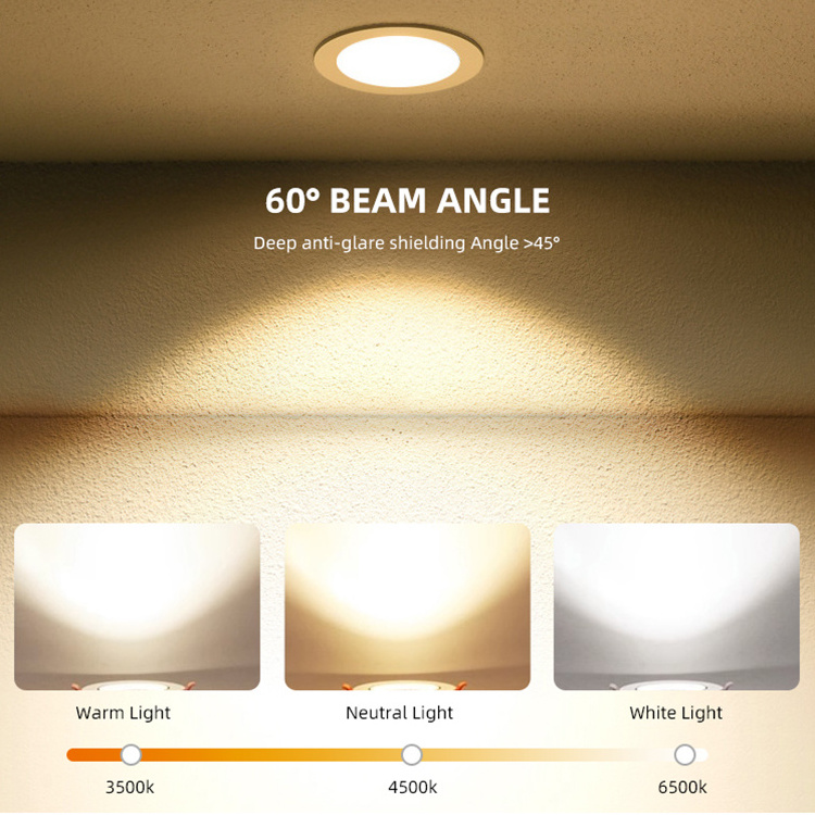 Exterior Outdoor Adjustable Lighting 3W Round Recessed Surface Wall Mounted Lamp Ceiling Cob Led Down Light Downlight