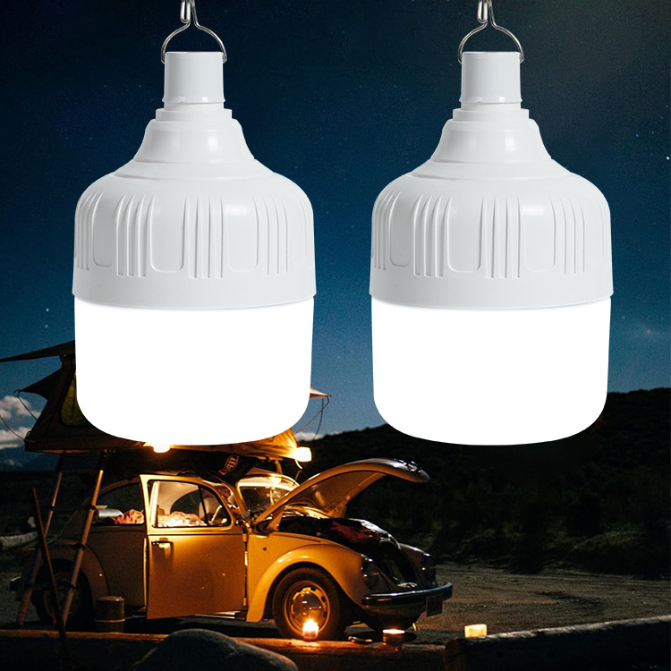 Hot sale Portable Hanging Rechargeable LED Camping Light led Bulb for Outdoor Emergency Camping Tent Bulb