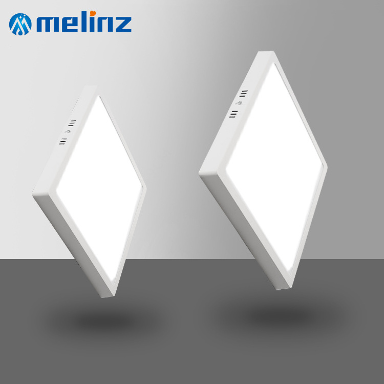 MELINZ Commercial Ceiling Die Casting Aluminum Light Panel Round Square 6 12 18 24 W Led Slim Panel Light