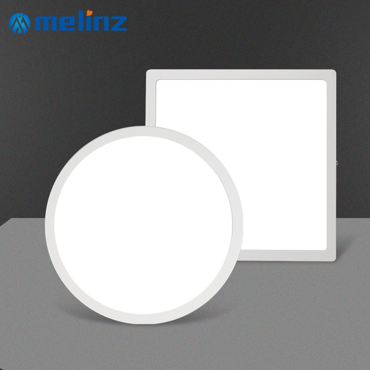 MELINZ Commercial Ceiling Die Casting Aluminum Light Panel Round Square 6 12 18 24 W Led Slim Panel Light