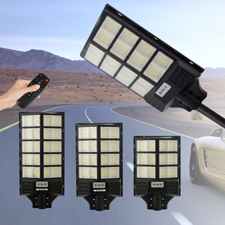 MELINZ Solar Street Light With Remote Control Outdoor IP65 Waterproof 300W 400W 500W Solar Street Light