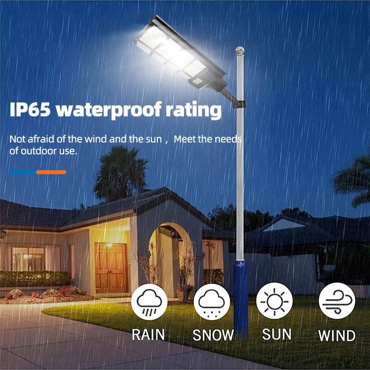 MELINZ Solar Street Light With Remote Control Outdoor IP65 Waterproof 300W 400W 500W Solar Street Light