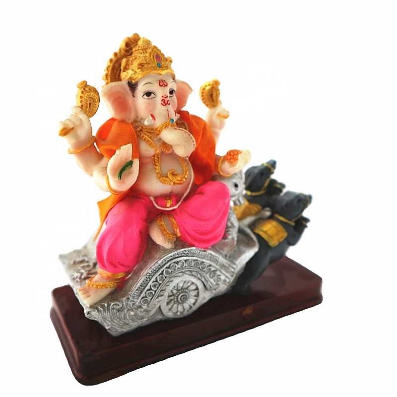 Lord Ganesha Statue Hindu Elephant God Statue Resin Sculpture Indian Ganesh Buddha Figurine Religious Items Hand Craft