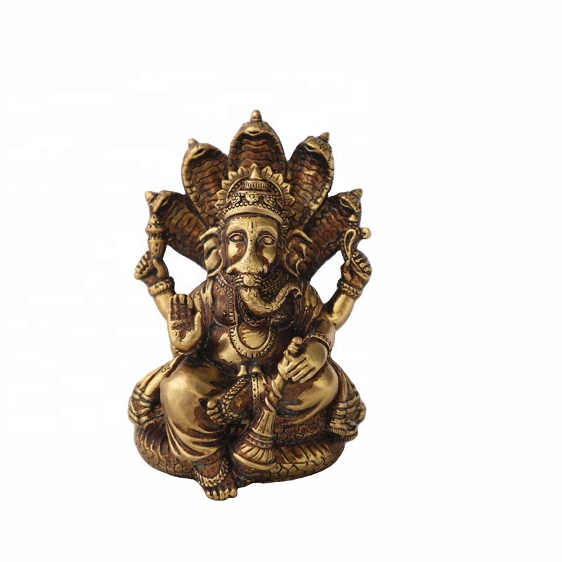 Lord Ganesha Statue Hindu Elephant God Statue Resin Sculpture Indian Buddha Figurine Religious Items