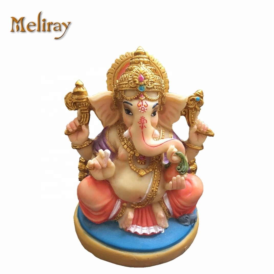 High Quality Resin Fengshui Ganesh Statue Hindu God Lord Ganesha Idol Indian Ganesh Sculpture Elephant Statue for Sale