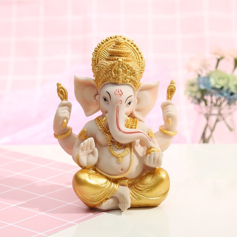 Resin Material brass god outdoor hindu god statue polyresin Vibrant Ganesh statue in stock