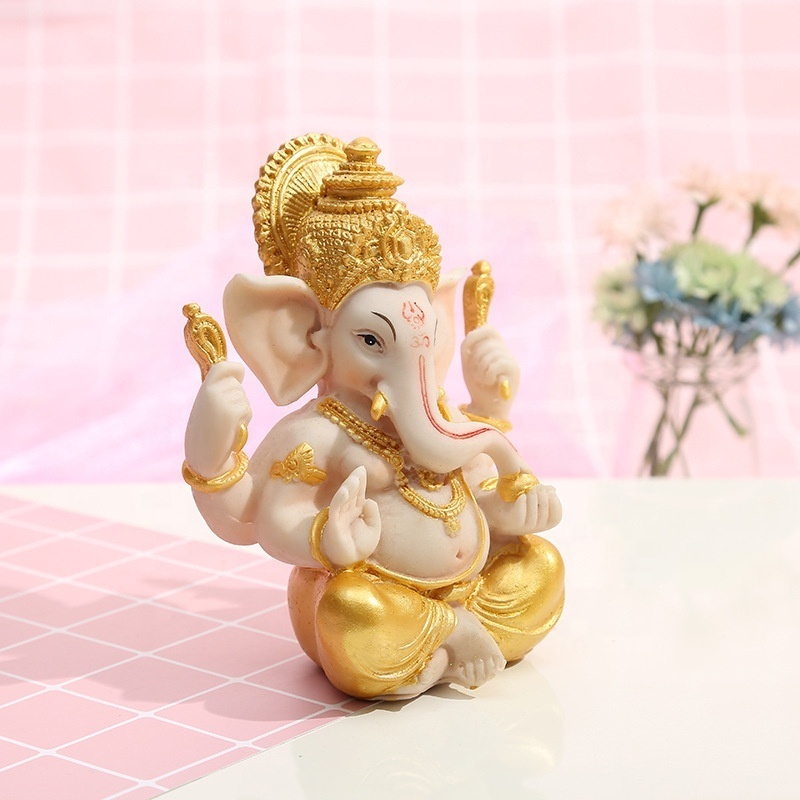 Resin Material brass god outdoor hindu god statue polyresin Vibrant Ganesh statue in stock