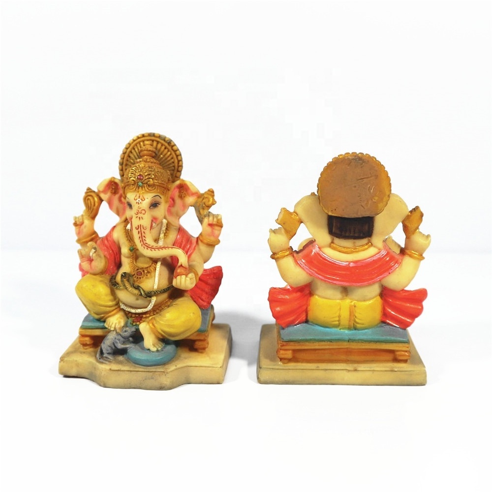 High Quality Resin Fengshui Ganesh Statue Hindu God Lord Ganesha Idol Indian Ganesh Sculpture Elephant Statue for Sale