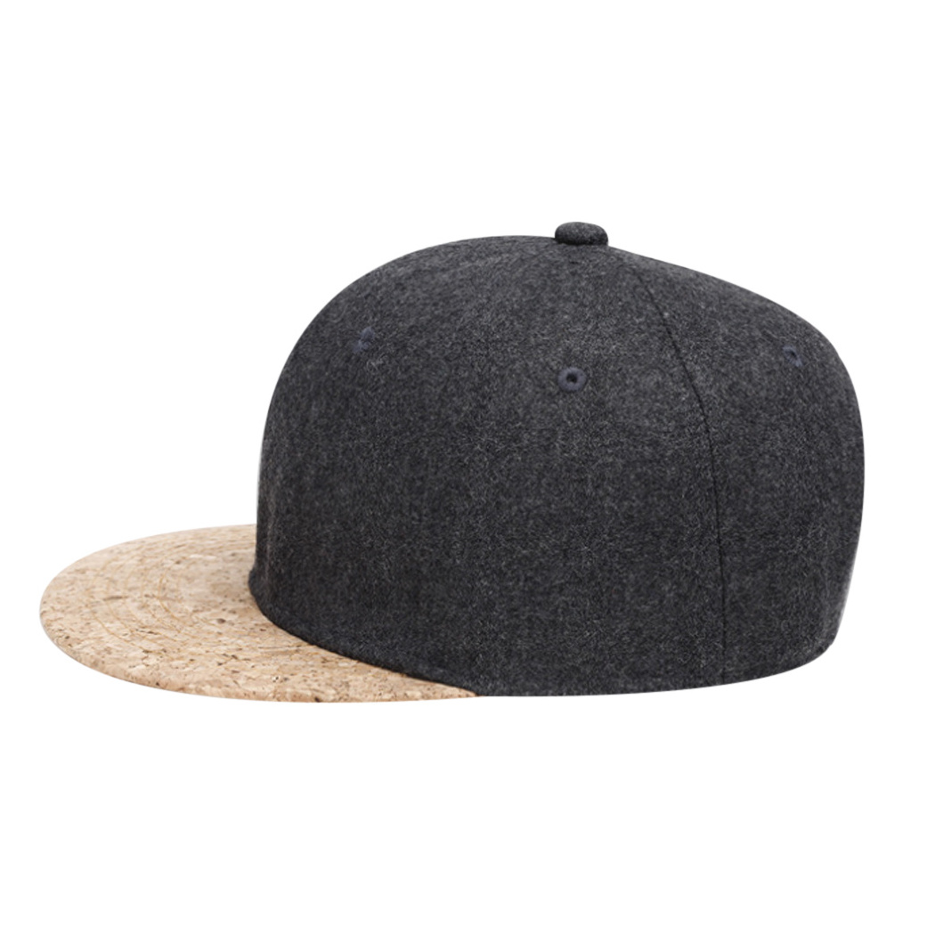 wholesale wool hats cork brimmed blank wood snapback hat