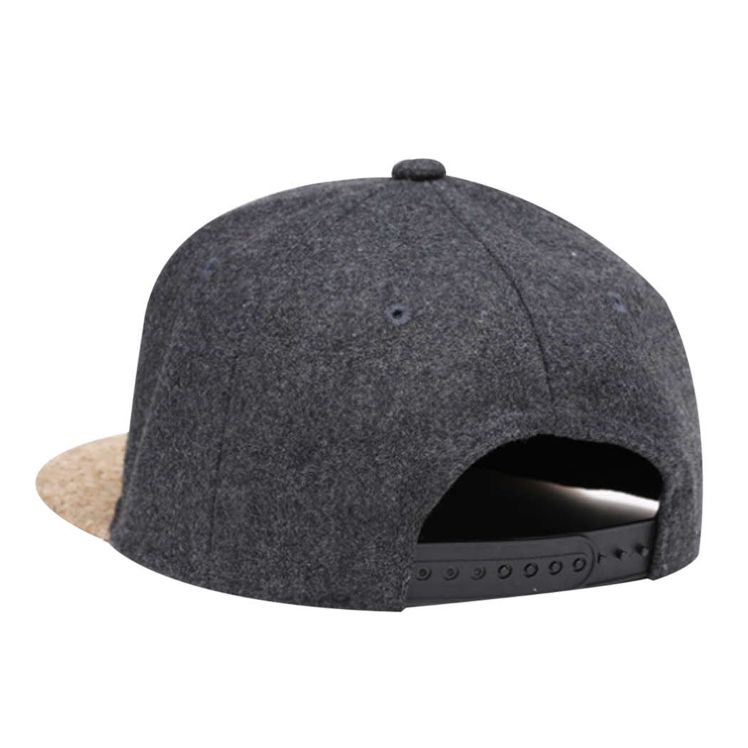 wholesale wool hats cork brimmed blank wood snapback hat