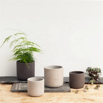 Creative cylinder indoor outdoor cement pots / garden flower pot /  home decoration molds for concrete planters