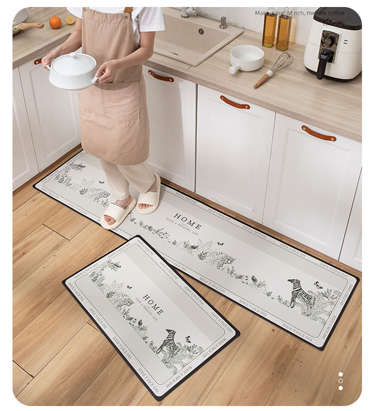 Printed Carpet Kitchen Mat Set for Kitchen Room Non Slip Floor Mat Rug Anti Slip Rugs and Carpet 2 Piece Kitchen Accessories