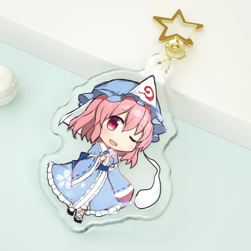 MELODY 2023 Hot Selling Acrylic Pencil Keychain Diy Custom Acrylic Key Chain Clear Anime Acrylic Charm Epoxy Hologram Keychain