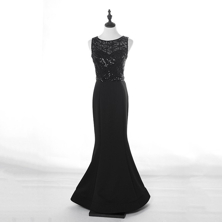 2019 China Factory Classic Floor-Length Satin Sleeveless Evening Dress