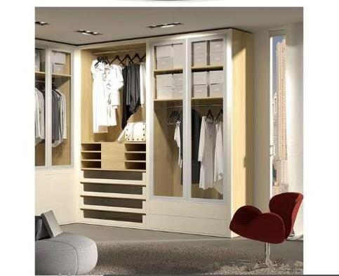 Factory customize stylish gloss lacquer color white walk in closet