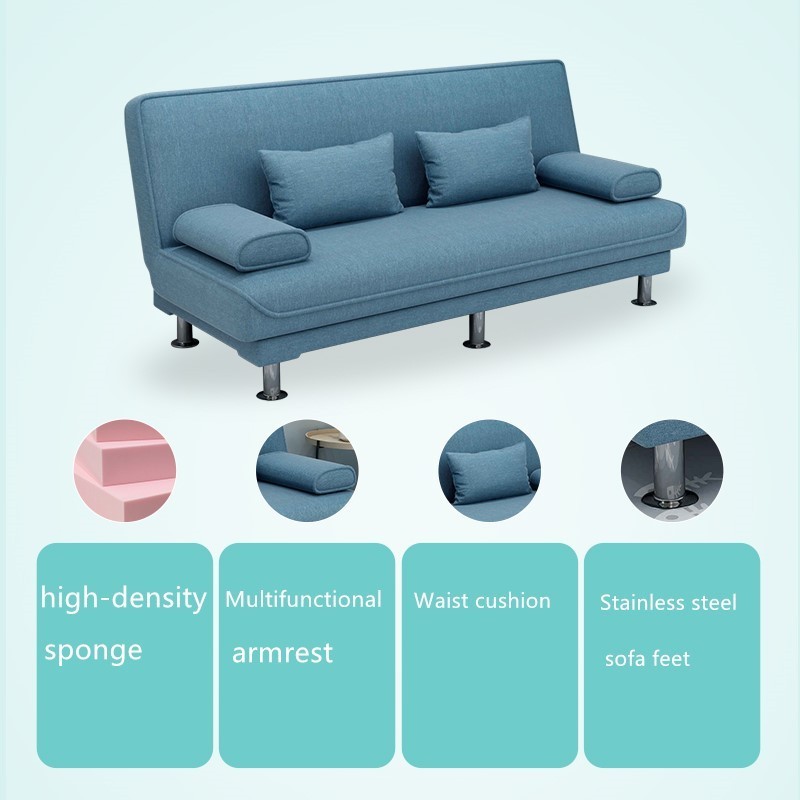 Simple Folding Multifunctional Sofa Living Room Removable and Washable Fabric Lazy Sofa Bed Set Furniture