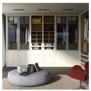 Factory customize stylish gloss lacquer color white walk in closet