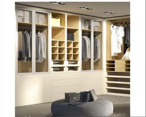 Factory customize stylish gloss lacquer color white walk in closet