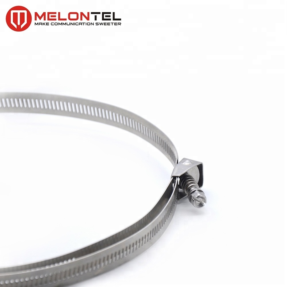 MT-1707-B 304 stainless steel Hose Post Pipe Clamp Stainless steel Hoop Fastener Hoop Fastening Retractor for Pole hose clamp