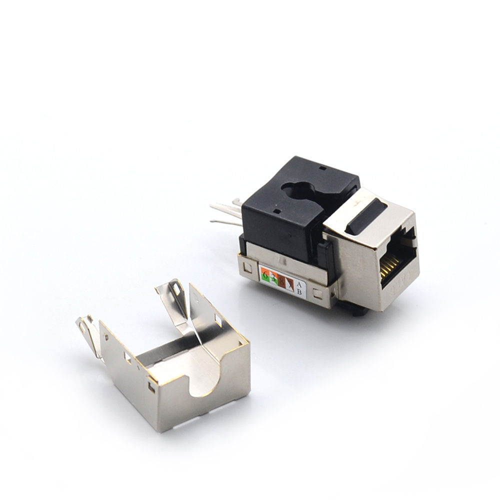 MT-5201 network connection toolless type cat5 cat6 cat6A STP shield modular keystone jack