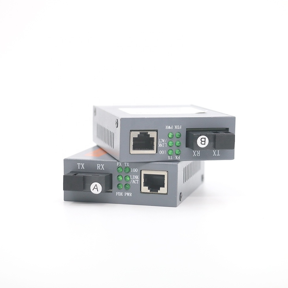 MT-SFQ-8550 10/100/1000M single mode mm mode supporting Fiber optic RJ45 ethernet media converter