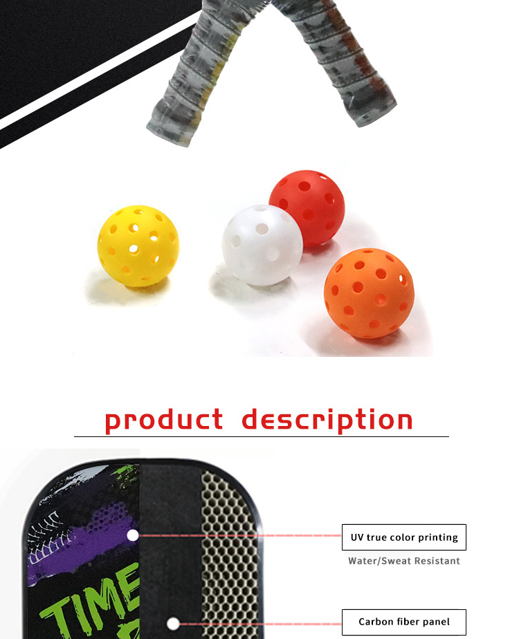 Pickleball Paddle Manufacturer Professional Custom Logo Carbon Fiber Pickle Ball Pickleball paddle