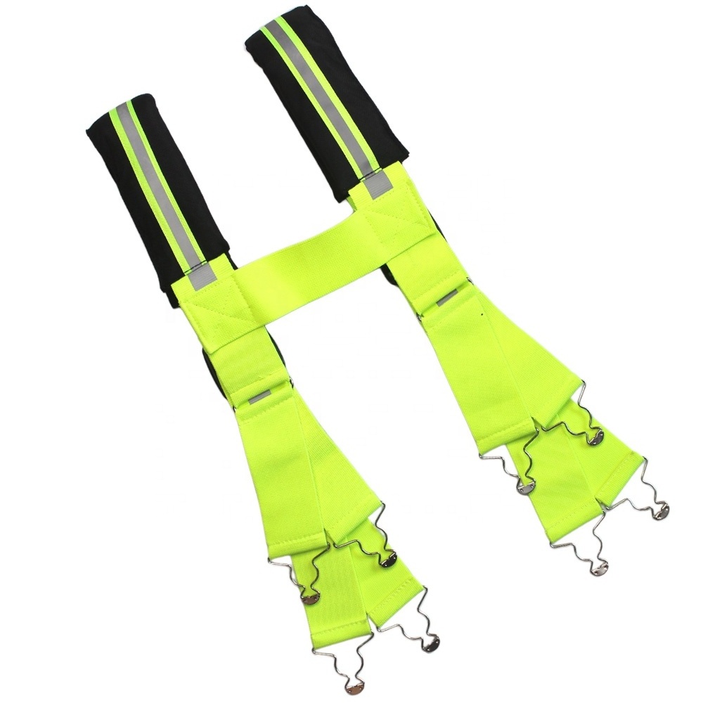 Reflective Safety Work Firefighter Men Pant Suspenders For Turn Pants With H Back Design