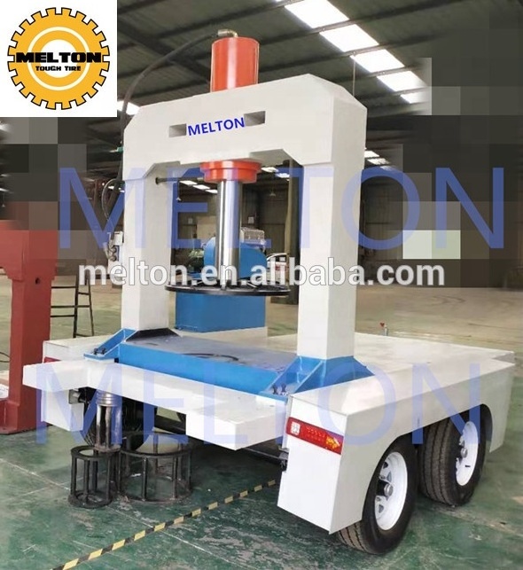 long trailer mobile tire press machine 160ton with remote controller & gas motor