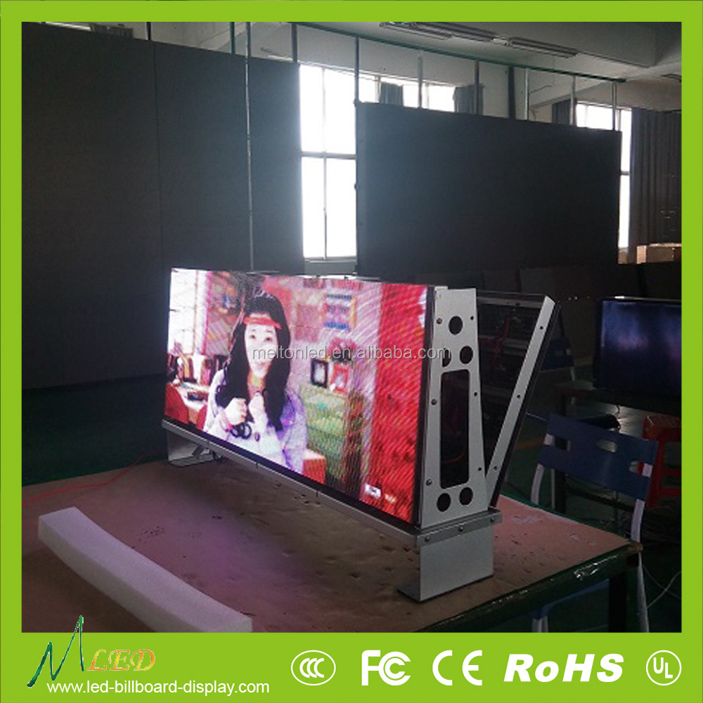 Double Side Full Color digital taxi top led sign on taxi video advertising LED display