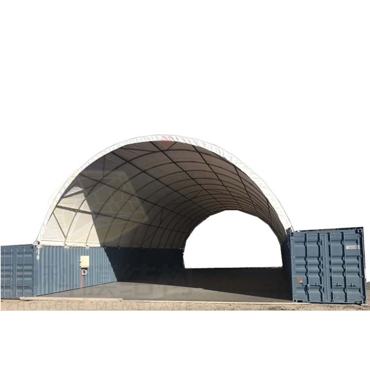 Low price pvc roof 20/40 foot shipping container canopy shelter container garage industry storage shelter carpack shed dome tent