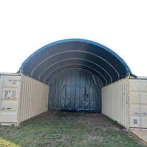 Canada western 4040 storm canopy tent tornado shelter steel peak roof shipping container roof top shelter dome cover