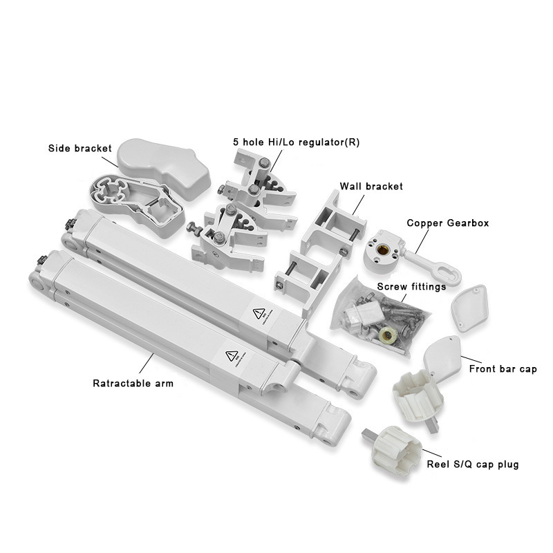 Wholesale patio accessories awning Retractable Foldable Folding Chain aluminum Arm awning Spare Parts for Awning