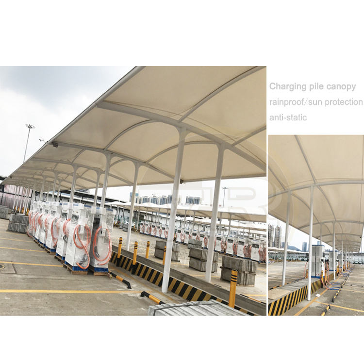 Jutent fireproof fabric cover tensile membrane structure car parking car awnings parking shed