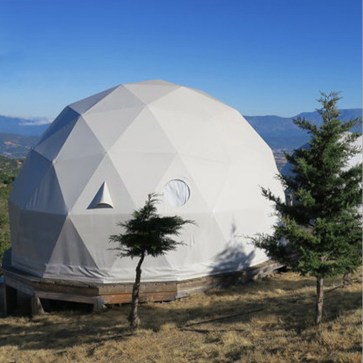 Cheap price waterproof pvc domes glamping geodesic prefab hotel mars fiberglass japan dome house kit