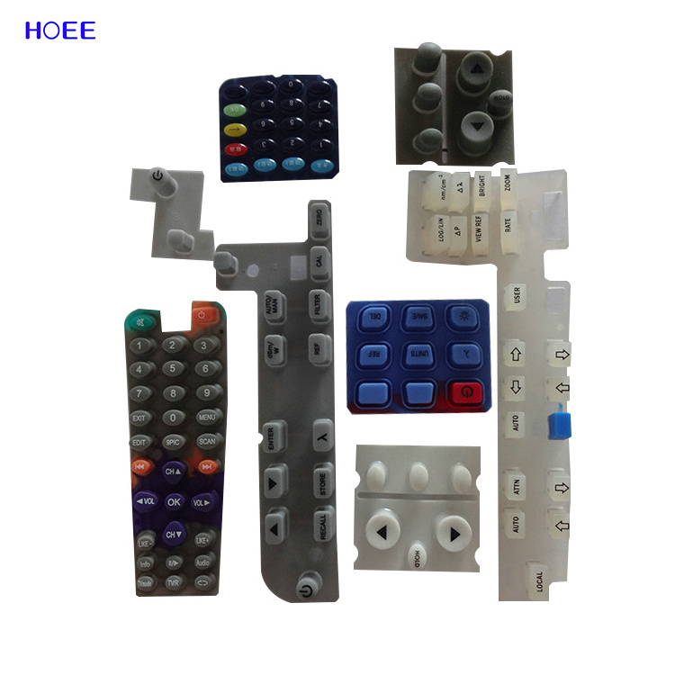 Custom silicone rubber numeric membrane keyboard color push button membrane switch