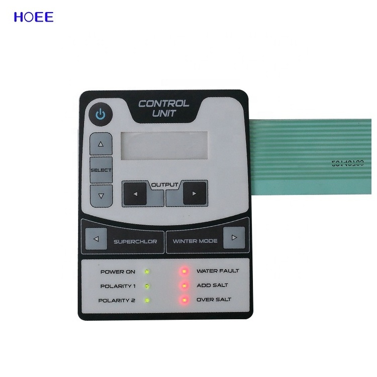 film water meter membrane keypad waterproof level IP67 outside using custom membrane switch