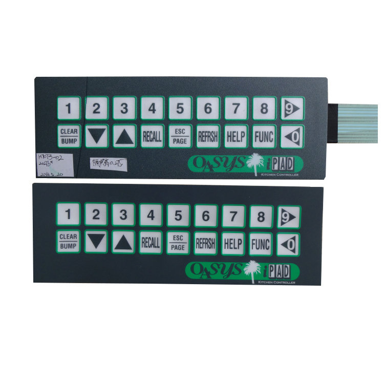 New Design OEM Membrane Touch Key Pads Customized Push Bottom Switches with LED Membrane Switch Custom Cable Length PET PC PVC