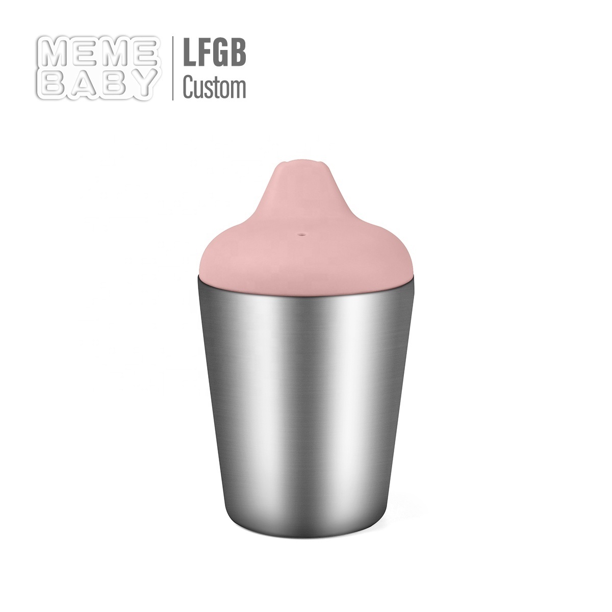 Wholesale Stainless Steel Silicone Straw Cup LFGB Approved Custom Logo Toddler Infant Baby Kids Drinking Sippy Cup