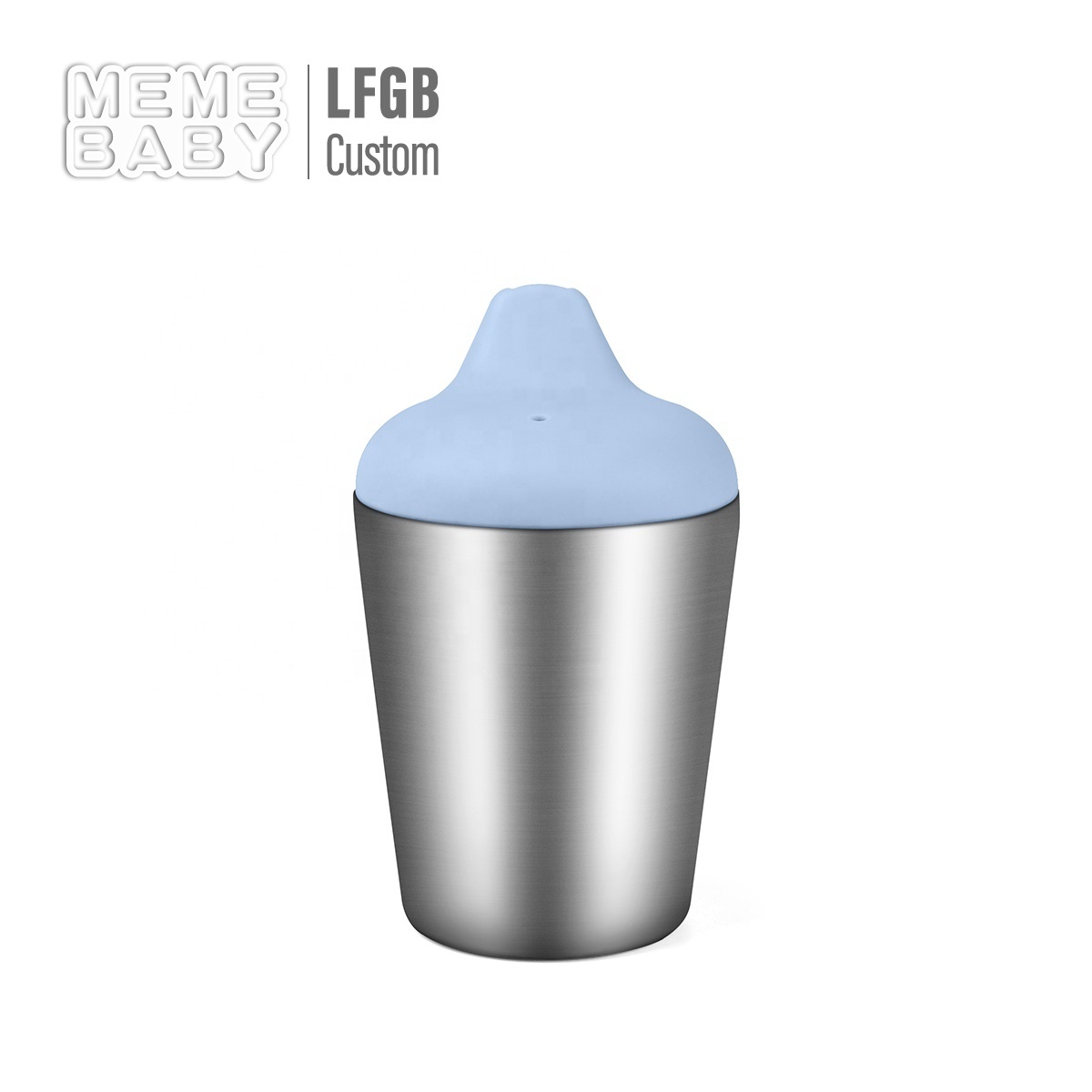 Wholesale Stainless Steel Silicone Straw Cup LFGB Approved Custom Logo Toddler Infant Baby Kids Drinking Sippy Cup